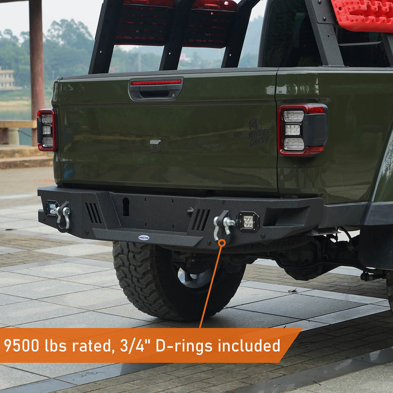 Load image into Gallery viewer, Jeep Gladiator Rear Bumper Aftermarket Replacement (20-23 JT) - Hooke Road BXG.7010-S 6
