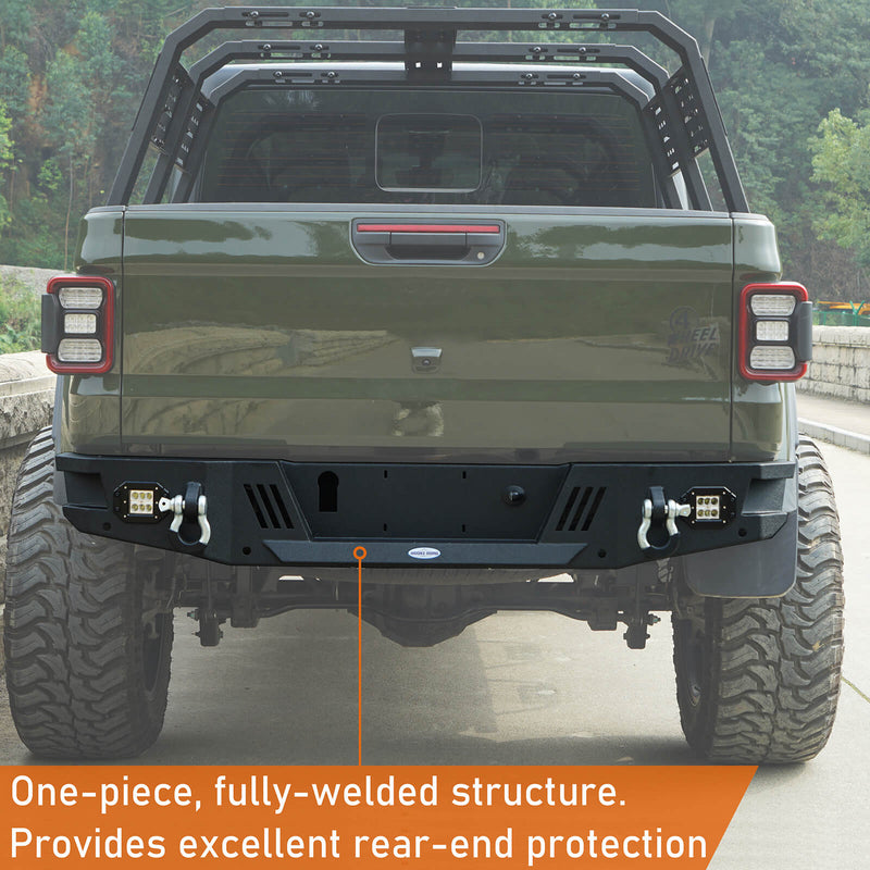 Load image into Gallery viewer, Jeep Gladiator Rear Bumper Aftermarket Replacement (20-23 JT) - Hooke Road BXG.7010-S 7
