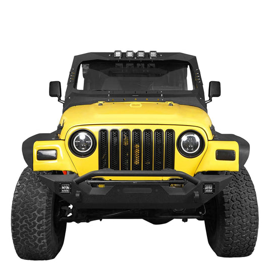 Hooke Road Jeep TJ  Front Bumper & Windshield Frame Cover for 1997-2006 Jeep Wrangler TJ bxg10171027 13