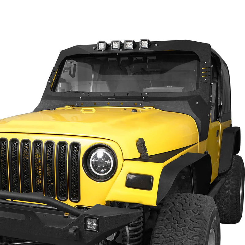 Load image into Gallery viewer, Hooke Road Jeep TJ  Front Bumper &amp; Windshield Frame Cover for 1997-2006 Jeep Wrangler TJ bxg10171027 14

