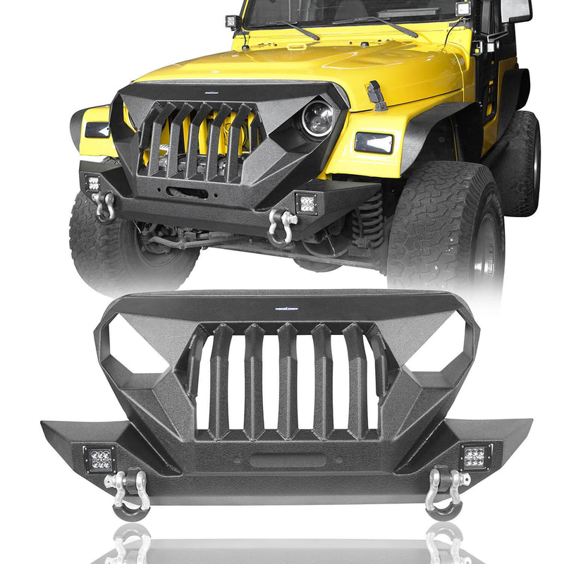 Load image into Gallery viewer, Hooke Road Jeep TJ  Front Bumper &amp; Windshield Frame Cover for 1997-2006 Jeep Wrangler TJ bxg10171027 3

