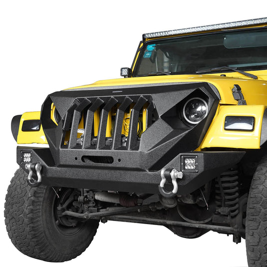 Hooke Road Jeep TJ  Front Bumper & Windshield Frame Cover for 1997-2006 Jeep Wrangler TJ bxg10171027 5