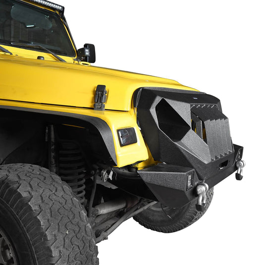 Hooke Road Jeep TJ  Front Bumper & Windshield Frame Cover for 1997-2006 Jeep Wrangler TJ bxg10171027 6