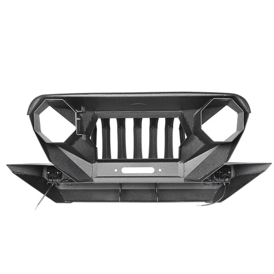 Hooke Road Jeep TJ Front Bumper Grille Guard Winch Plate for 1997-2006 Jeep Wrangler TJ u-Box Offroad Jeep Wrangler Front bumper Jeep Front bumper Jeep Wrangler Accessories BXG214 7