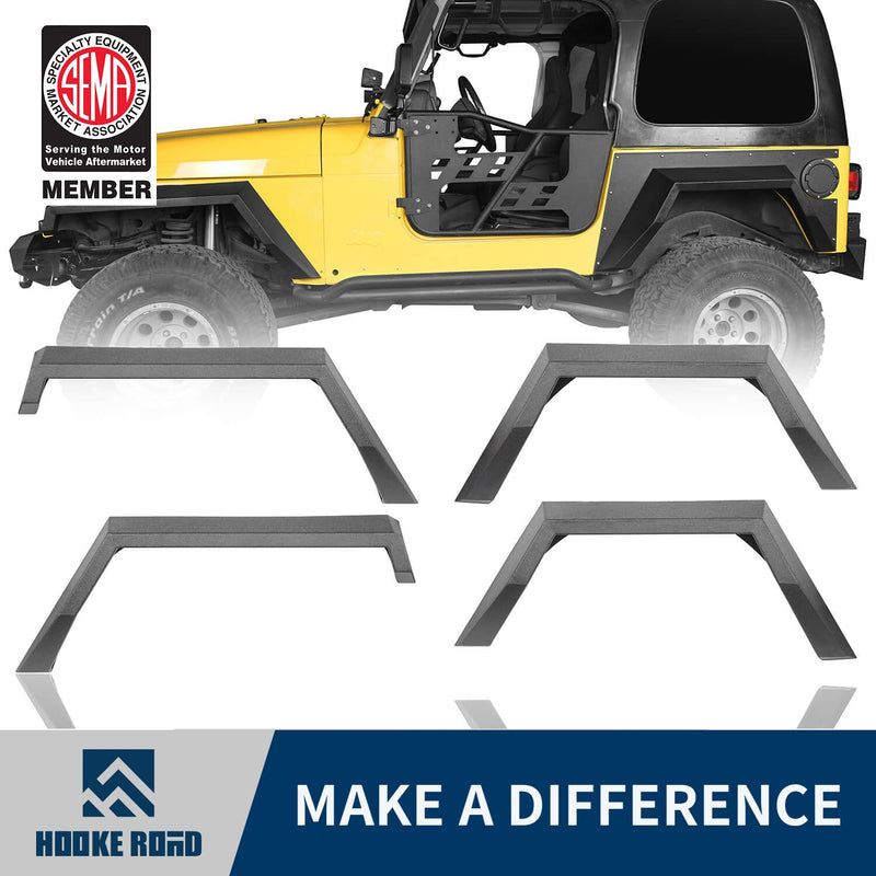 Load image into Gallery viewer, Hooke Road Front &amp; Rear Fender Flares Jeep TJ Fender Flares for Jeep Wrangler TJ 1997-2006 bxg205 u-Box Offroad 1
