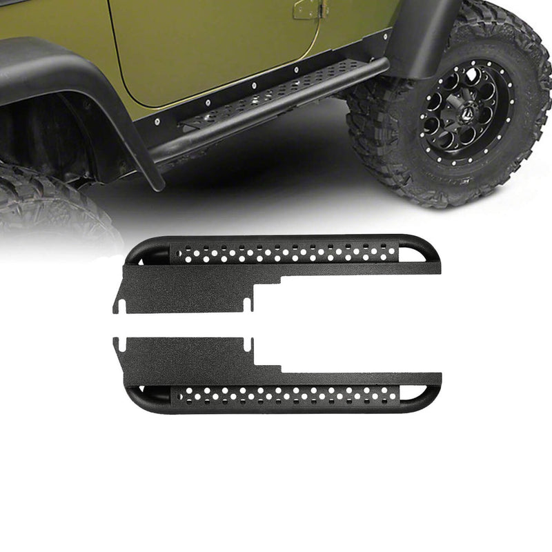 Load image into Gallery viewer, Hooke Road Side Steps Rocker Guard Door Guards(97-06 Jeep Wrangler TJ)
