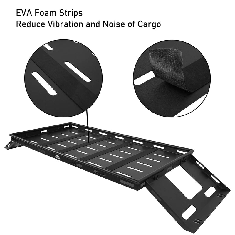 Load image into Gallery viewer, Hooke Road Jeep JK Steel Bed Rack Cargo Carrier for Jeep Wrangler JK 4 Doors Hardtops 2007-2018 m20143 11
