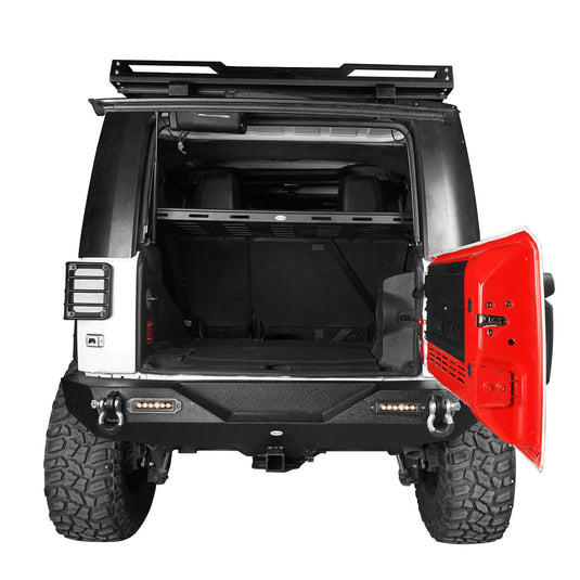 Hooke Road Jeep JK Steel Bed Rack Cargo Carrier for Jeep Wrangler JK 4 Doors Hardtops 2007-2018 m20143 3
