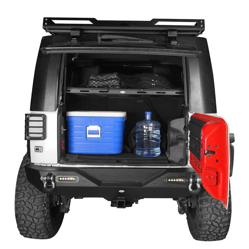 Load image into Gallery viewer, Hooke Road Jeep JK Steel Bed Rack Cargo Carrier for Jeep Wrangler JK 4 Doors Hardtops 2007-2018 m20143 4
