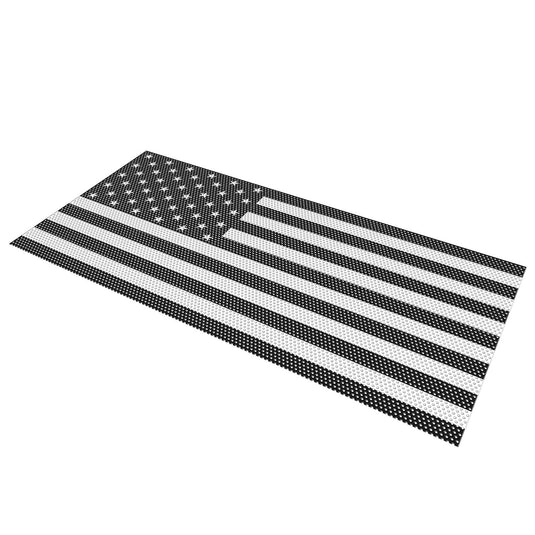 Jeep Wrangler JL & Gladiator JT Front US American Flag Grille Insert Paws Black and White mmr30177 6