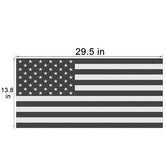 Jeep Wrangler JL & Gladiator JT Front US American Flag Grille Insert Paws Black and White mmr30177 8