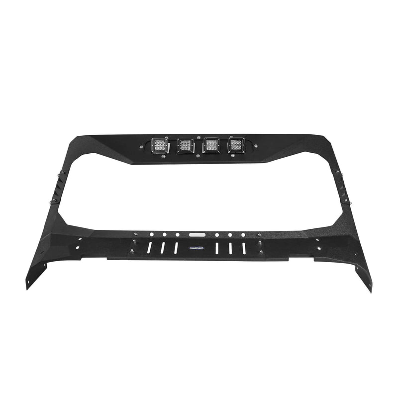 Load image into Gallery viewer, Hooke Road Mad Max Front Bumper w/Wings &amp; Windshield Frame Cover(18-24 Jeep Wrangler JL &amp; Gladiator JT(Excluding Mojave))
