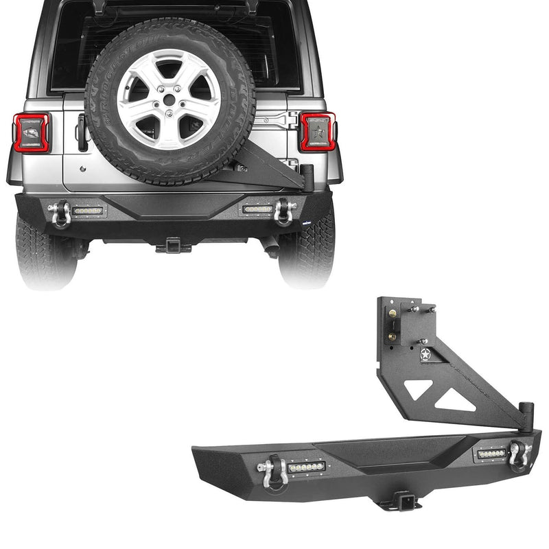 Load image into Gallery viewer, Hooke Road Mad Max Front Bumper &amp; Rear Bumper w/Tire Carrier(18-23 Jeep Wrangler JL 4 Door)
