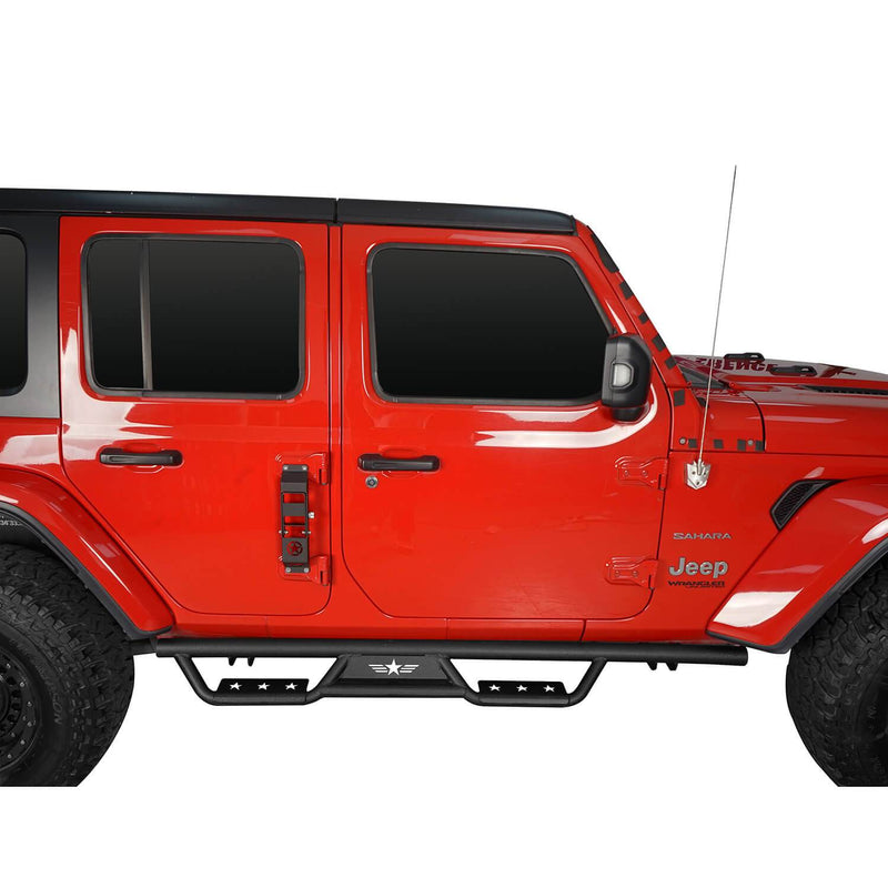 Load image into Gallery viewer, Hooke Road Mad Max Front Bumper with Grill &amp; Side Steps(18-23 Jeep Wrangler JL 4 Door)
