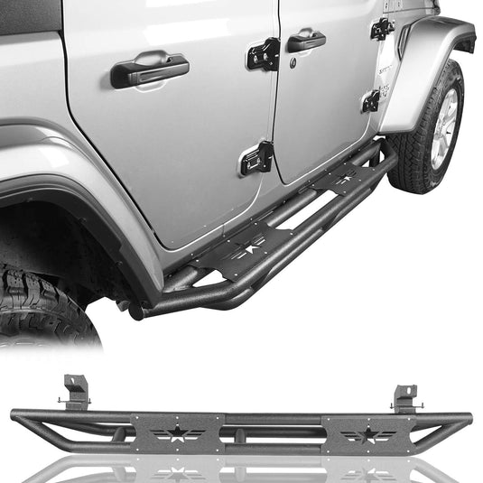 Hooke Road Mad Max Front Bumper Grill & Tube Side Steps(18-23 Jeep Wrangler JL 4 Door)