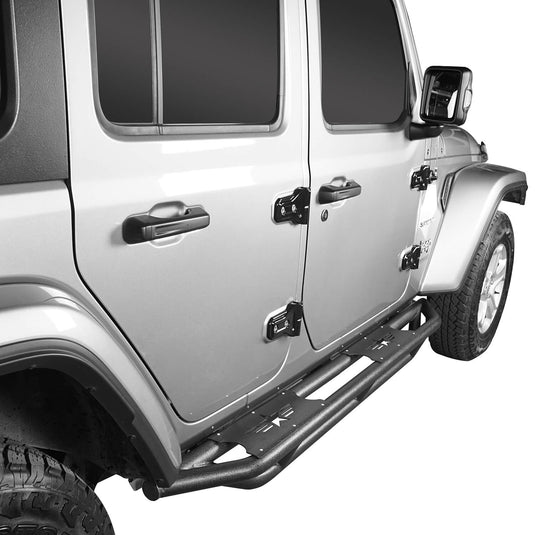 Hooke Road Mad Max Front Bumper Grill & Tube Side Steps(18-23 Jeep Wrangler JL 4 Door)