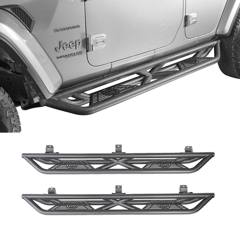 Load image into Gallery viewer, Hooke Road Mad Max Front Bumper Grill &amp; Tube Side Steps(18-24 Jeep Wrangler JL 4 Door)
