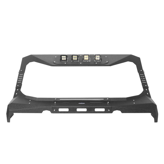 Hooke Road Mad Max Front Bumper w/Steel Grille Guard & Windshield Frame Cover(07-18 Jeep Wrangler JK)