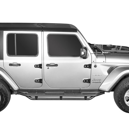 Hooke Road Mid Width Front Bumper & Five Star Side Steps(18-23 Jeep Wrangler JL 4 Door)