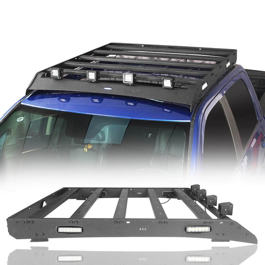 Hooke Road Top Roof Rack Cargo Carrier(09-18 Dodge Ram 1500 Crew Cab & Quad Cab)