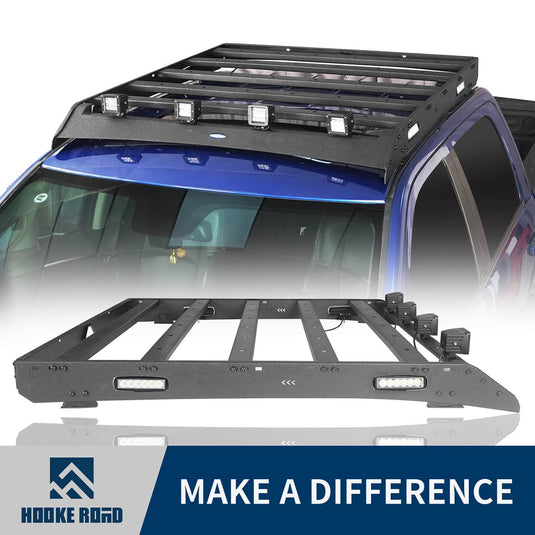 Hooke Road Top Roof Rack Cargo Carrier(09-18 Dodge Ram 1500 Crew Cab & Quad Cab)