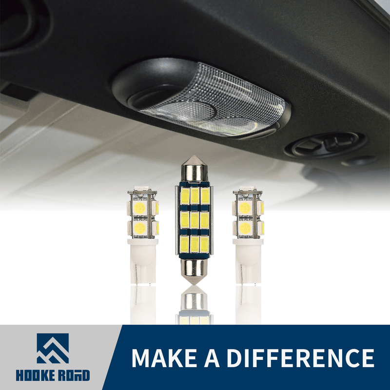 Load image into Gallery viewer, Hooke Road Opar Interior LED Light Bulbs Front &amp; Rear Reading Lights for 2007-2018 Jeep Wrangler JK &amp; JKU Jeep Interior u-Box offroad 1
