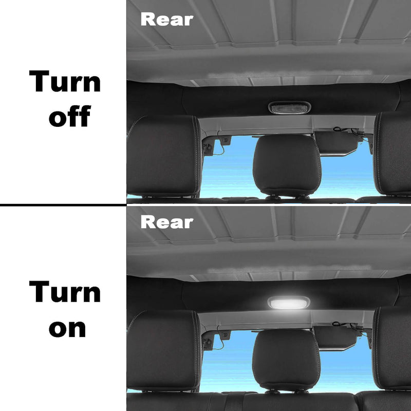 Load image into Gallery viewer, Hooke Road Opar Interior LED Light Bulbs Front &amp; Rear Reading Lights for 2007-2018 Jeep Wrangler JK &amp; JKU Jeep Interior u-Box offroad 4
