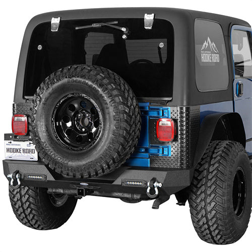 Load image into Gallery viewer, Hooke Road Different Trail Rear Bumper w/2 Inch Hitch Receiver for Jeep Wrangler TJ YJ 1987-2006 BXG120 u-Box offroad 3
