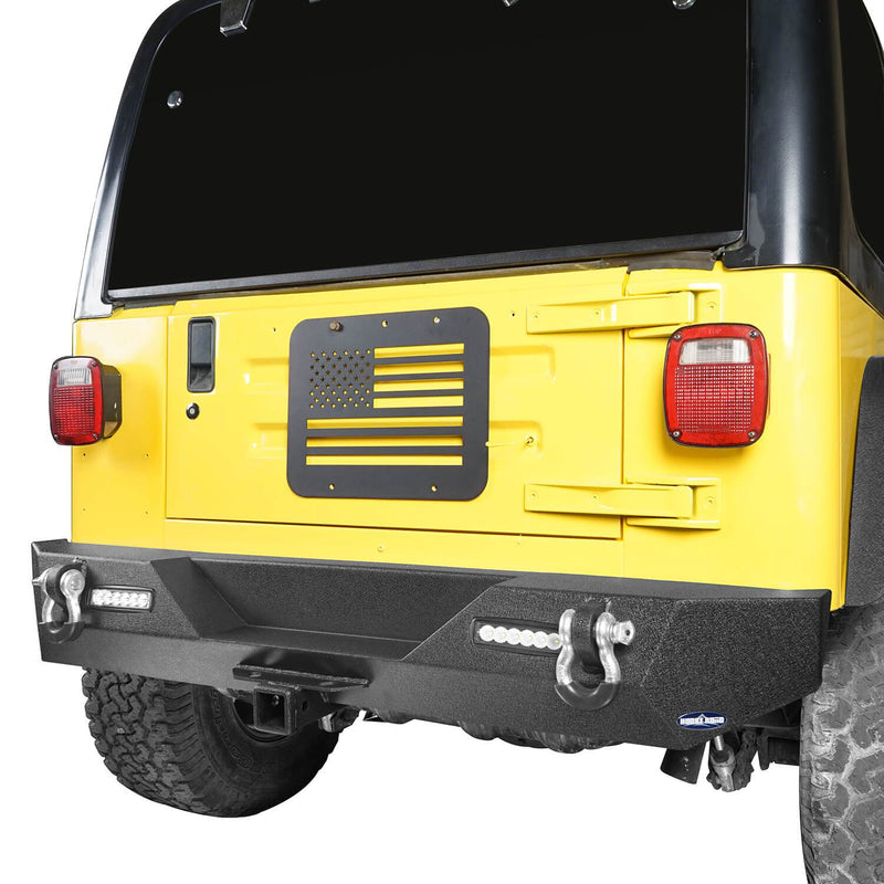 Load image into Gallery viewer, Hooke Road Different Trail Rear Bumper w/2 Inch Hitch Receiver for Jeep Wrangler TJ YJ 1987-2006 BXG120 u-Box offroad 3
