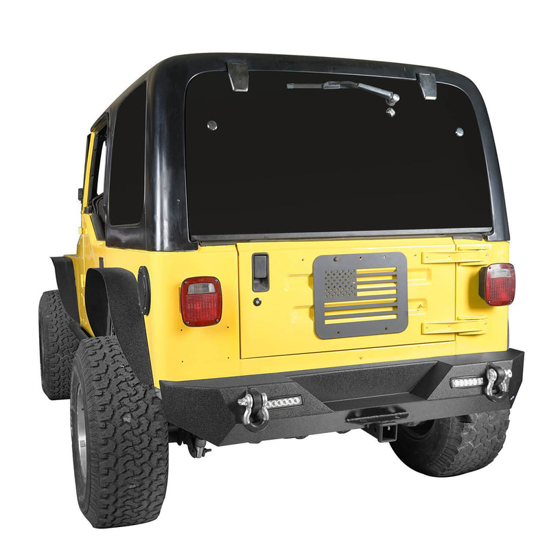 Load image into Gallery viewer, Hooke Road Different Trail Rear Bumper w/2 Inch Hitch Receiver for Jeep Wrangler TJ YJ 1987-2006 BXG120 u-Box offroad 5
