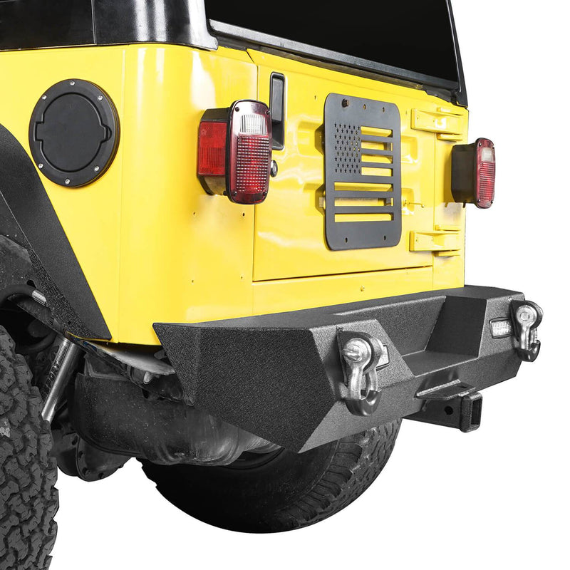 Load image into Gallery viewer, Hooke Road Different Trail Rear Bumper w/2 Inch Hitch Receiver for Jeep Wrangler TJ YJ 1987-2006 BXG120 u-Box offroad 6
