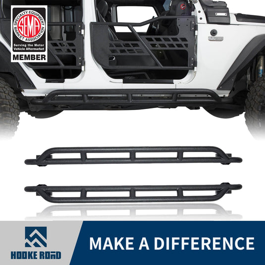 Hooke Road Opar Jeep Wrangler JKU Nerf Bars Running Boards Door Guards u-Box offroad 1