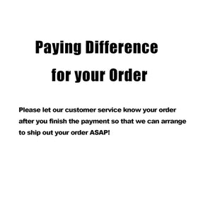 Paying Difference for your Order