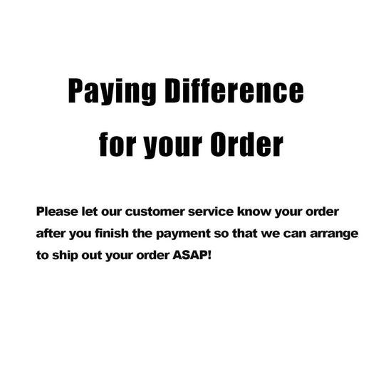 Paying Difference for your Order