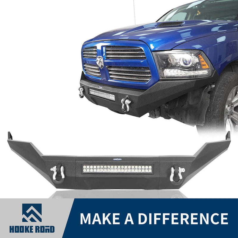 Load image into Gallery viewer, Hooke Road Discoverer Full-Width Front Bumper w/LED Light Bar (13-18 Ram 1500,Excluding Rebel)
