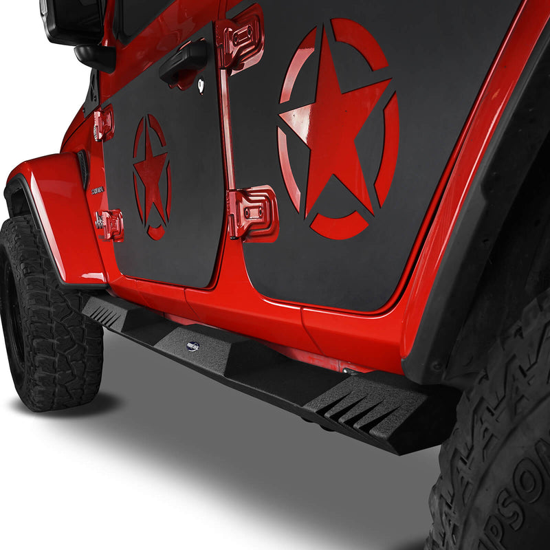 Load image into Gallery viewer, Hooke Road Reaper Side Steps Rock Sliders Running Boards(18-24 Jeep Wrangler JL 4-Door)
