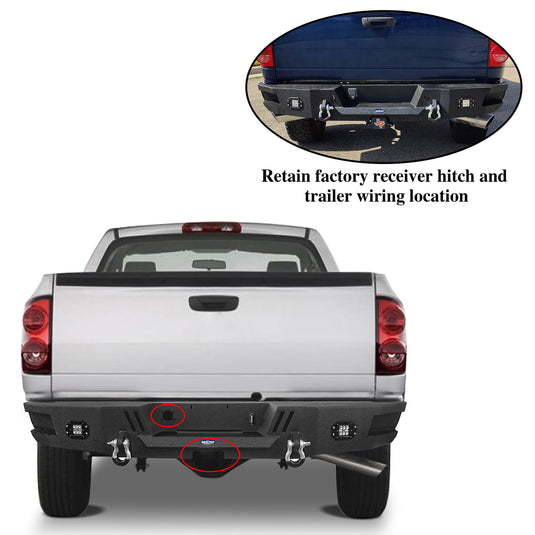 Hooke Road Ram Rear Bumper for 2006-2008 Ram 1500 BXG6504 13