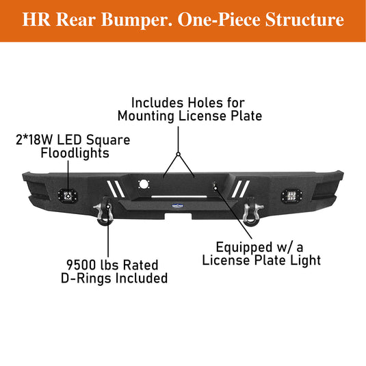 Hooke Road Ram Rear Bumper for 2006-2008 Ram 1500 BXG6504 17