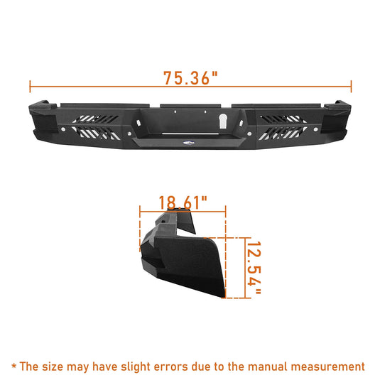 Dodge Ram 2500 Rear Bumper with OEM sensor holes HR Rear Bumper with LED Spotlights for 2019-2021 Dodge Ram 2500 BXG6301 10