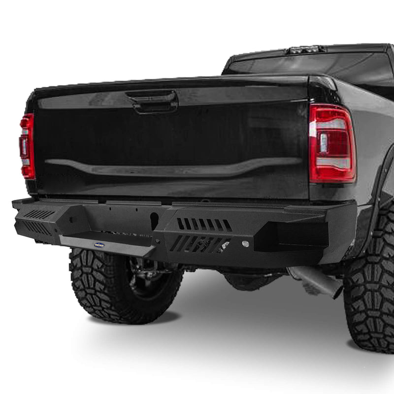 Load image into Gallery viewer, Dodge Ram 2500 Rear Bumper with OEM sensor holes HR Rear Bumper with LED Spotlights for 2019-2021 Dodge Ram 2500 BXG6301 4
