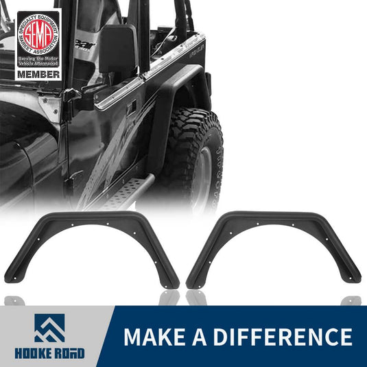 Hooke Road Rear Fender Flares(87-95 Jeep Wrangler YJ)