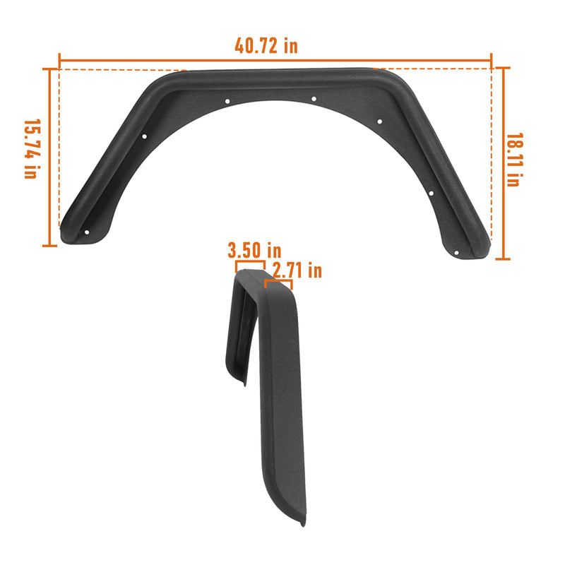 Load image into Gallery viewer, Hooke Road Rear Fender Flares(87-95 Jeep Wrangler YJ)
