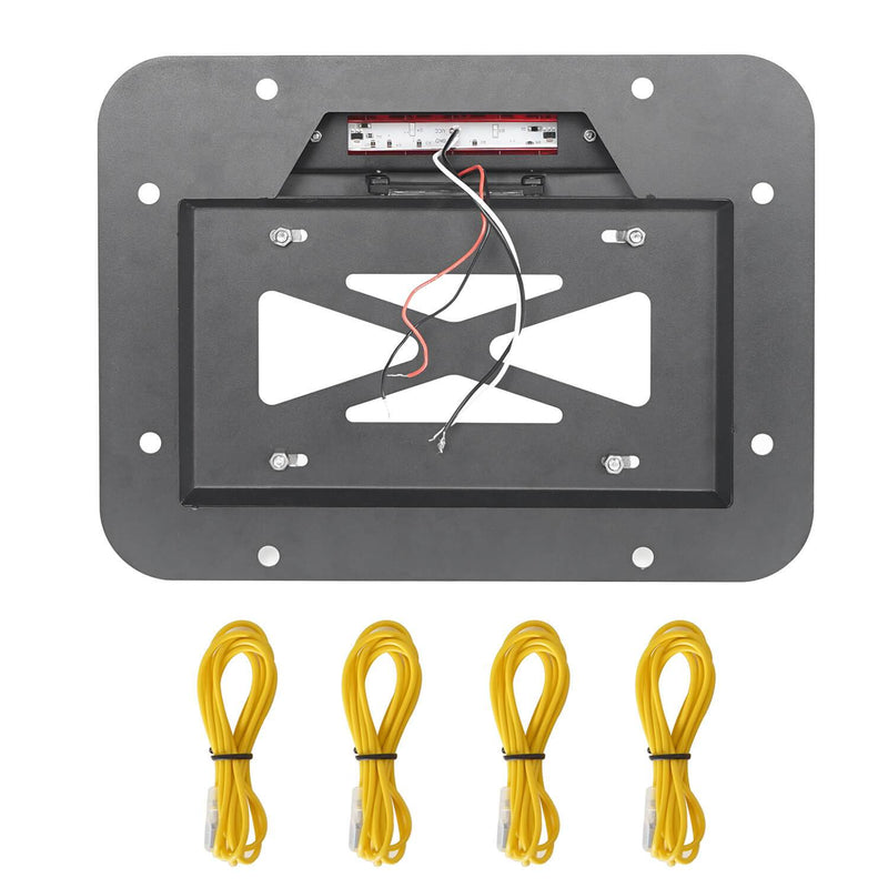 Load image into Gallery viewer, Hooke Road Rear License Plate Bracket with Light for Jeep Wrangler JK 2007-2018 MMR1805 Jeep Rear License Plate Bracket 8
