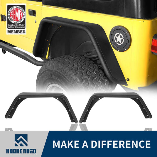 Hooke Road Rear Tube Fender Flares(97-06 Jeep Wrangler TJ)