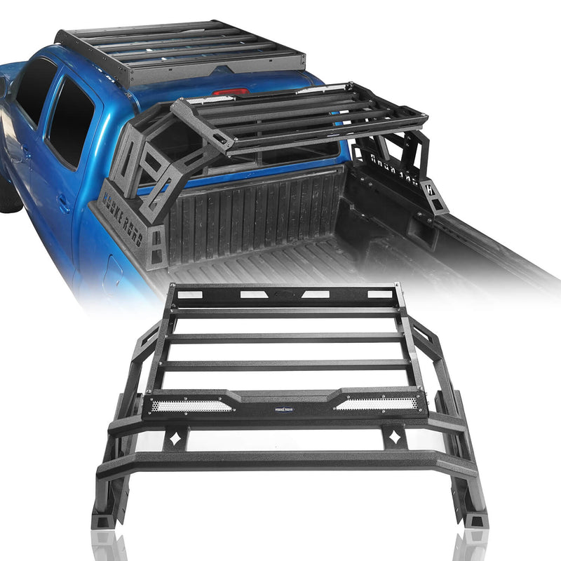 Load image into Gallery viewer, HookeRoad Toyota Tacoma Bed Rack Roll Bar for 2005-2023 Toyota Tacomab4004-2
