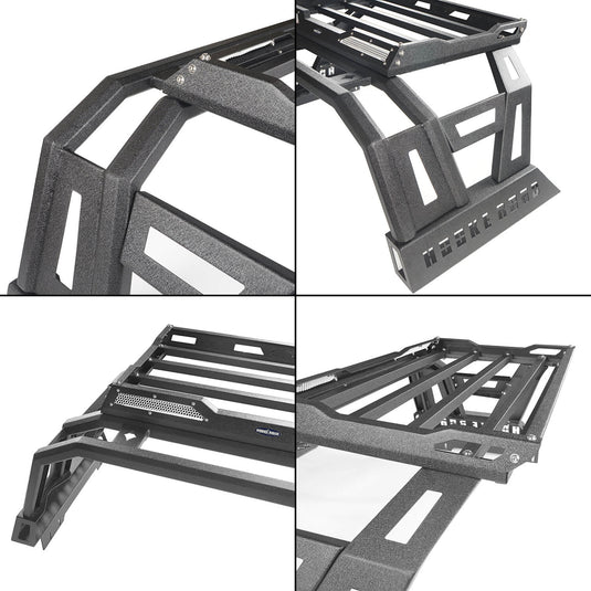 HookeRoad Toyota Tacoma Bed Rack Roll Bar for 2005-2023 Toyota Tacomab4004-9