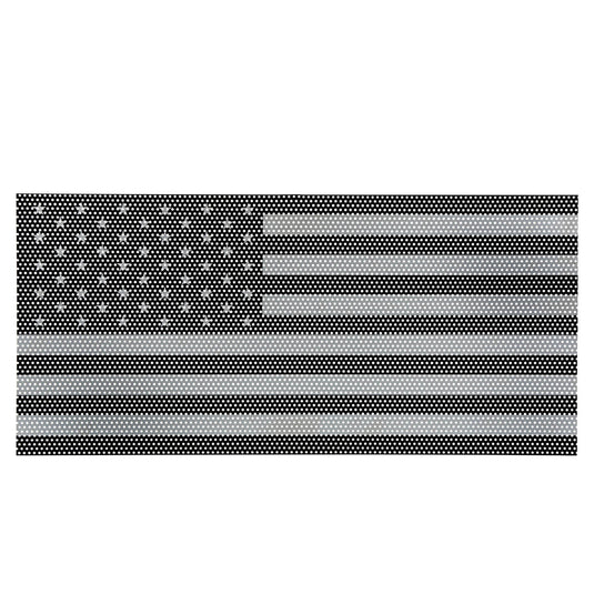 Hooke Road American Flag Front Grille Mesh Insert Old Glory Black & White(18-21 Jeep Wrangler JL & Jeep Gladiator JT)