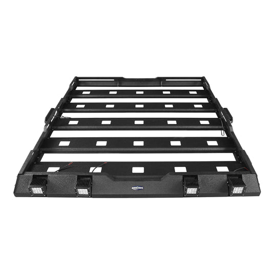 Hooke Road Jeep JK Hard Top Front Roof Rack Jeep Wrangler JK Discovery Roof Rack Luggage Rack for 2007-2018 Jeep Wrangler JK BXG2065 10