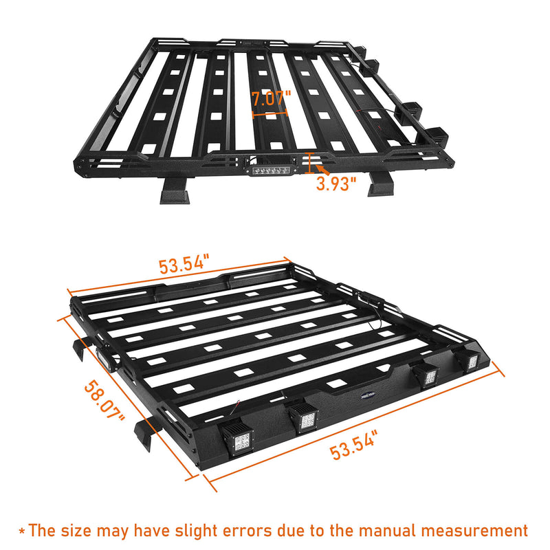Load image into Gallery viewer, Hooke Road Jeep JK Hard Top Front Roof Rack Jeep Wrangler JK Discovery Roof Rack Luggage Rack for 2007-2018 Jeep Wrangler JK BXG2065 12
