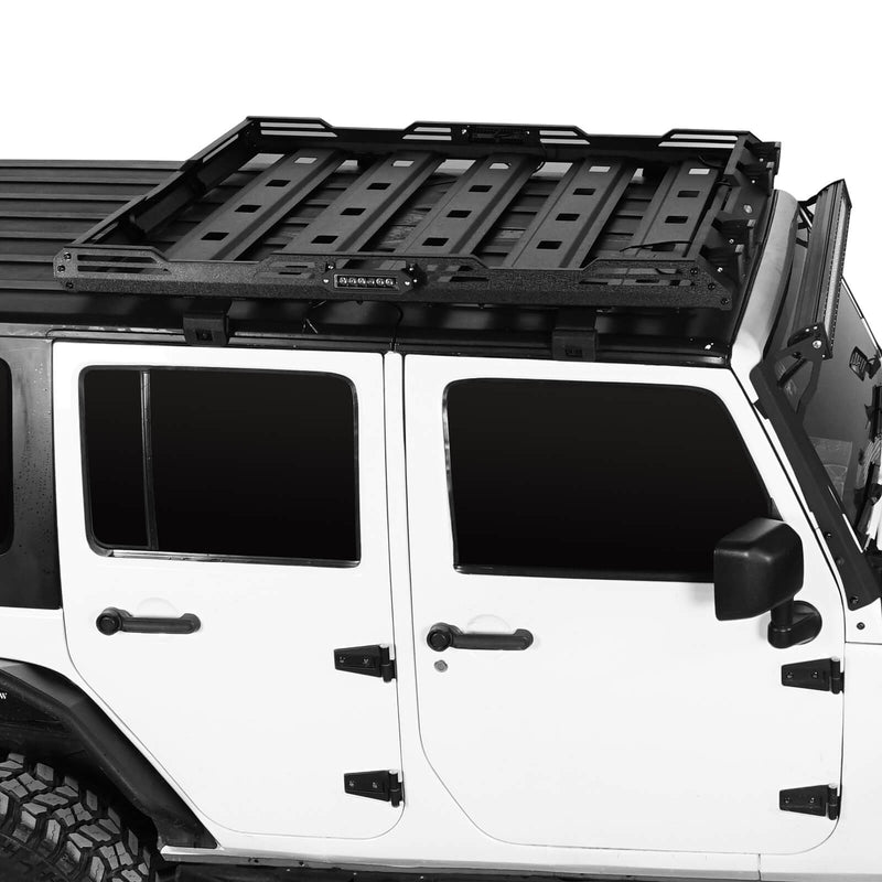 Load image into Gallery viewer, Hooke Road Jeep JK Hard Top Front Roof Rack Jeep Wrangler JK Discovery Roof Rack Luggage Rack for 2007-2018 Jeep Wrangler JK BXG2065 5
